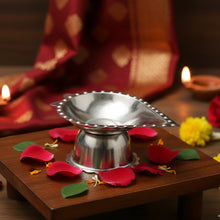 Stainless Steel Diamond Design Agarbatti & Diya Stand (1 Pc) - justgrabit.in | Just Grab It