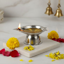 Stainless Steel Diamond Design Agarbatti & Diya Stand (1 Pc) - justgrabit.in | Just Grab It