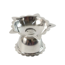Stainless Steel Sunflower Design Diya Stand (Small Size / 1 Pc) - justgrabit.in | Just Grab It