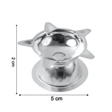 Stainless Steel Lotus Design Diya (1 Pc) - Justgrabit Inc.