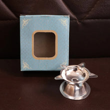 Stainless Steel Lotus Design Diya (1 Pc) - Justgrabit Inc.