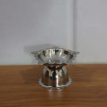 Stainless Steel Sunflower Design Diya Stand (Small Size / 1 Pc) - justgrabit.in | Just Grab It