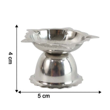Stainless Steel Sunflower Design Diya Stand (Small Size / 1 Pc) - justgrabit.in | Just Grab It