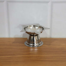 Stainless Steel Sunflower Design Diya Stand (Big Size) (1 Pc) - justgrabit.in | Just Grab It