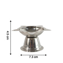 Stainless Steel Sunflower Design Diya Stand (Big Size) (1 Pc) - justgrabit.in | Just Grab It