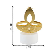 Golden Diya Shaped LED Tealight Candles (6 Pc) - justgrabit.in | Just Grab It