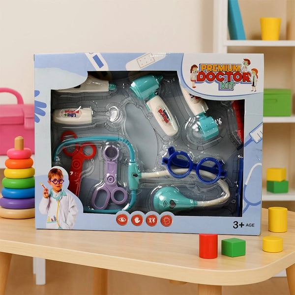 Aditi Premium Doctor Kit Medical Role Play Toy Set for Kids (10 Pc) - Justgrabit Inc.