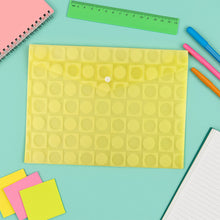 Mix Design A4 Plastic Document Folder with Patterned Button Closure - justgrabit.in | Just Grab It
