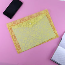 Mix Design A4 Plastic Document Folder with Patterned Button Closure - justgrabit.in | Just Grab It
