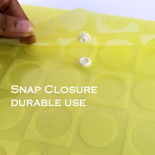 Mix Design A4 Plastic Document Folder with Patterned Button Closure - justgrabit.in | Just Grab It