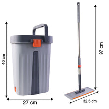 Small Size Multipurpose Flat Mop Cleaning Bucket Set - justgrabit.in | Just Grab It