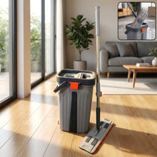 Big Size Flat Mop with Bucket Set (1 Set) - justgrabit.in | Just Grab It