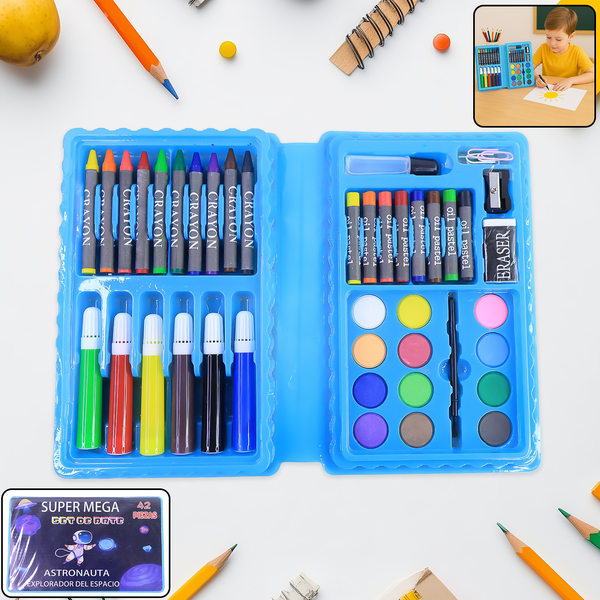 42 - Piece Complete Kids Art & Craft Stationery Set - justgrabit.in | Just Grab It