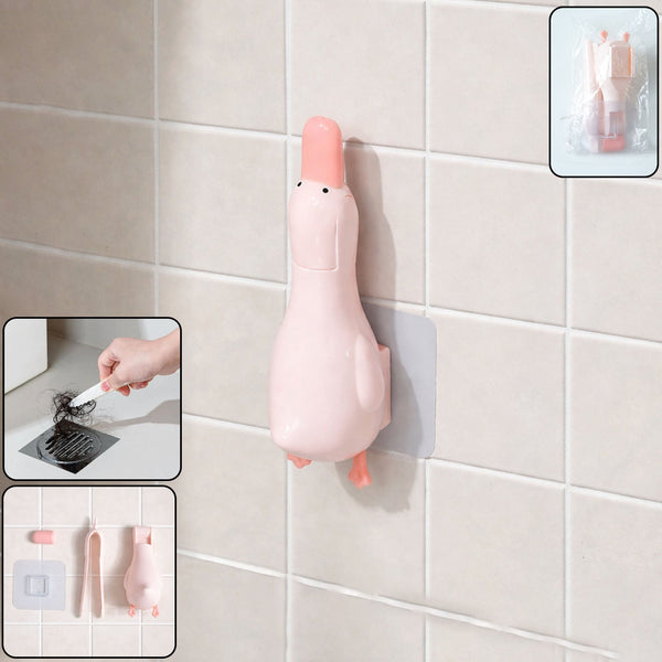 Duck Shape Bathroom Hair Catcher & Organizer (1 Pc) - justgrabit.in | Just Grab It