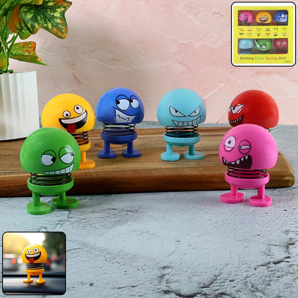Spring Emoji Bobble Head Dolls - (6 Pc Set) - justgrabit.in | Just Grab It