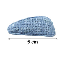 Textured Fabric Snap Hair Clips Set (4 Pc) - justgrabit.in | Just Grab It