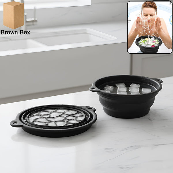 Portable Foldable Silicone Ice Bath Bowl (1 Pc) - justgrabit.in | Just Grab It