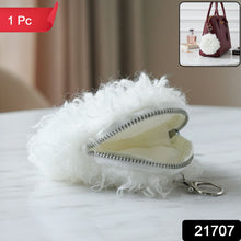 Soft Fluffy Mini Coin Purse (1 Pc) - justgrabit.in | Just Grab It