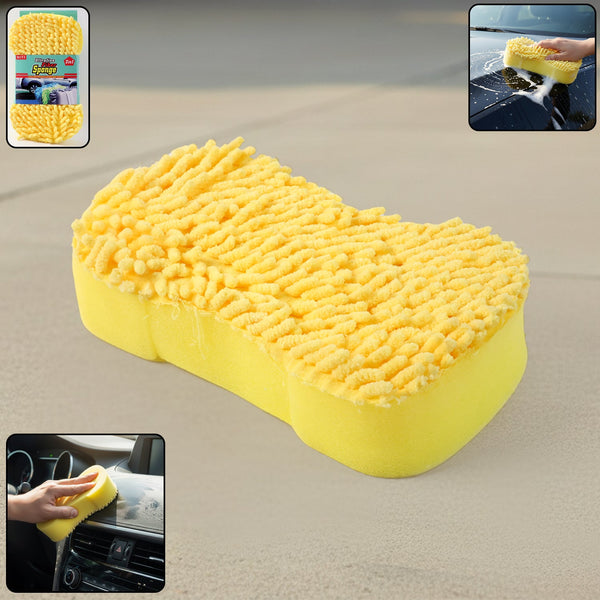 Chenille Microfiber Car Washing Sponge (1 Pc) - justgrabit.in | Just Grab It