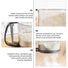 Plastic Flour Sieve Cup with Handle and Fine Mesh Filter for Kitchen Baking - justgrabit.in | Just Grab It
