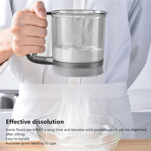 Plastic Flour Sieve Cup with Handle and Fine Mesh Filter for Kitchen Baking - justgrabit.in | Just Grab It