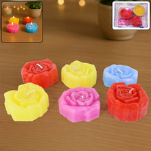 Rose Shaped Wax Candle Set (6 Pc) - justgrabit.in | Just Grab It