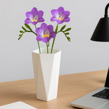 Modern Geometric Hexagon Plastic Flower Vase (1 Pc) - Justgrabit Inc.