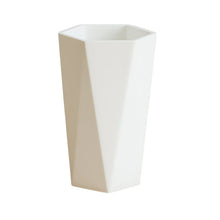 Modern Geometric Hexagon Plastic Flower Vase (1 Pc) - Justgrabit Inc.