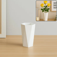 Modern Geometric Hexagon Plastic Flower Vase (1 Pc) - Justgrabit Inc.