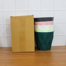 Diamond Design Plastic Flower Pot Set with Drain Tray (5 Pc) - justgrabit.in | Just Grab It