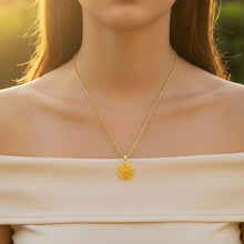Elegant Floral Design Gold Plated Pendant Necklace (1 Pc) - justgrabit.in | Just Grab It
