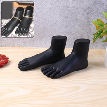 Premium Black Foot Mannequin Display Stand (1 Pair) - justgrabit.in | Just Grab It