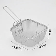 Stainless Steel Deep Fryer Basket with Long Handle (1 Pc) - justgrabit.in | Just Grab It