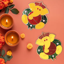 Decorative Lord Ganesha Wall Hanging Stickers (2 Pc) - justgrabit.in | Just Grab It