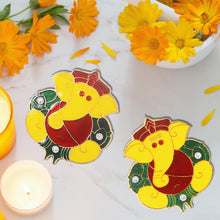 Decorative Lord Ganesha Wall Hanging Stickers (2 Pc) - justgrabit.in | Just Grab It