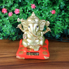 Decorative Religious Large Lord Ganesha Idol with Solar - Powered Base (1 Pc) - Justgrabit Inc.