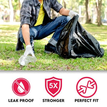 Heavy - Duty Black Garbage Bag Roll for Home & Commercial Waste Disposal (1 Roll) - justgrabit.in | Just Grab It