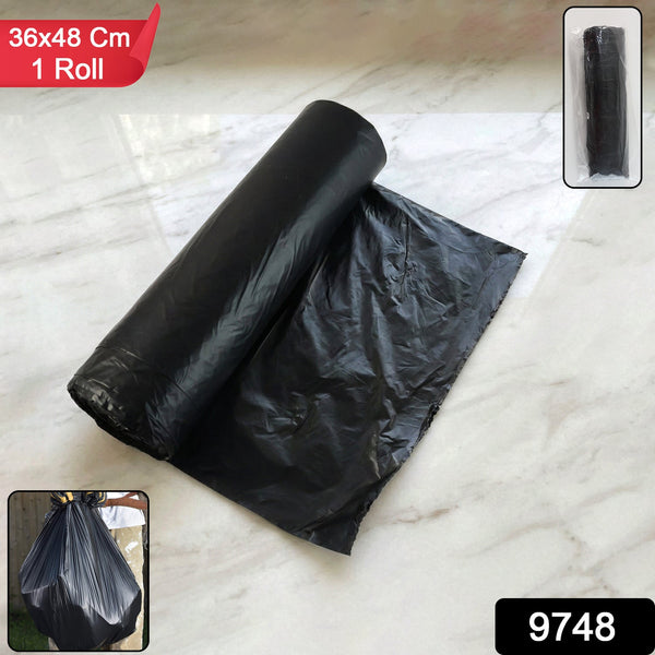 Heavy - Duty Black Garbage Bag Roll for Home & Commercial Waste Disposal (1 Roll) - justgrabit.in | Just Grab It