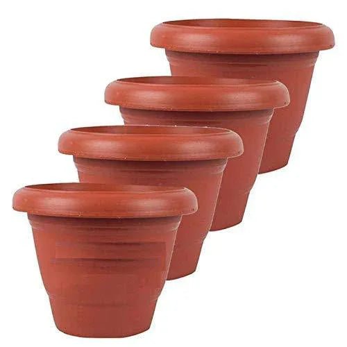 Garden Heavy Plastic Planter Pot / Gamla (Brown, Pack of 1) - Justgrabit Inc.