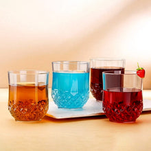 Transparent Diamond - Pattern Drinking Glass Set (6 Pc Set) - justgrabit.in | Just Grab It