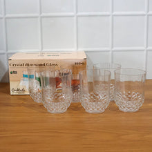 Transparent Diamond - Pattern Drinking Glass Set (6 Pc Set) - justgrabit.in | Just Grab It