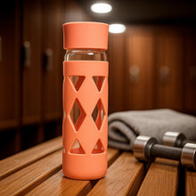 Glass Water Bottle with Protective Sleeve - (1 Pc / 480 ML) - justgrabit.in | Just Grab It