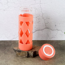 Glass Water Bottle with Protective Sleeve - (1 Pc / 480 ML) - justgrabit.in | Just Grab It