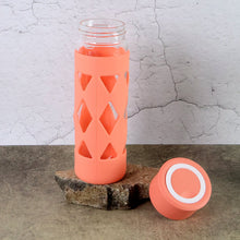 Glass Water Bottle with Protective Sleeve - (1 Pc / 480 ML) - justgrabit.in | Just Grab It