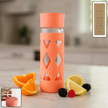Glass Water Bottle with Protective Sleeve - (1 Pc / 480 ML) - justgrabit.in | Just Grab It
