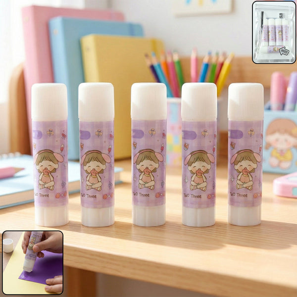 Cartoon - Themed Solid Glue Stick Pack of 5 - justgrabit.in | Just Grab It