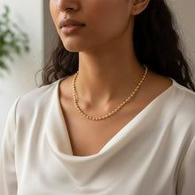 Elegant Gold - Tone Beaded Necklace Chain for Women (1 Pc) - justgrabit.in | Just Grab It