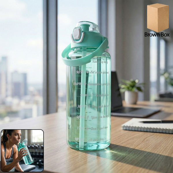 2 Litre Large Capacity Leakproof Sports Water Bottle (1 Pc) - justgrabit.in | Just Grab It