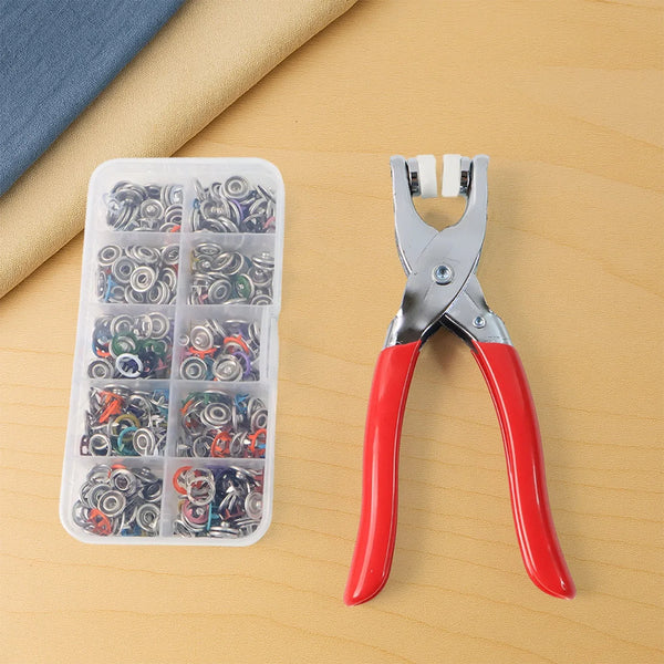 Heavy Duty Snap Button Fastener Plier Tool Kit (1 Set) - Justgrabit Inc.