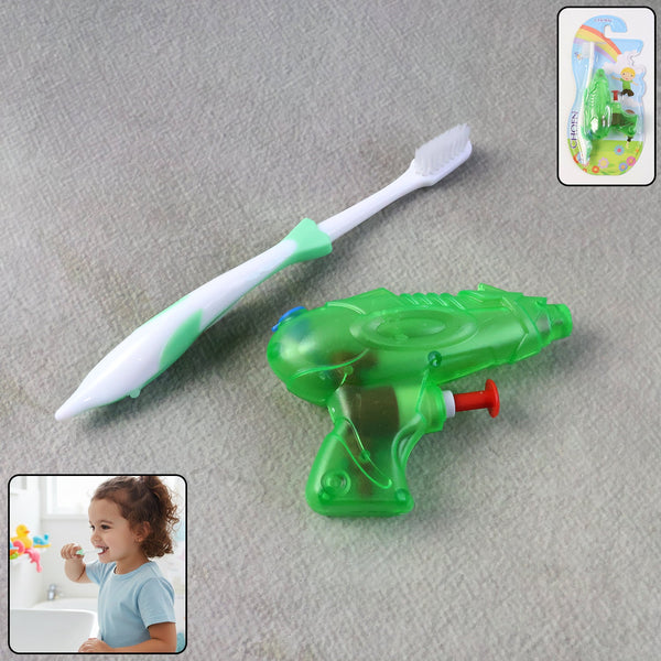 Kids Toothbrush and Water Gun Toy Set - justgrabit.in | Just Grab It
